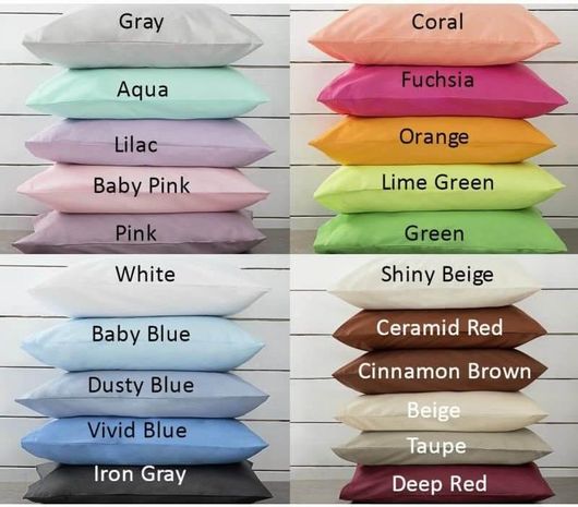 Σετ Μαξιλαροθήκες Nima Bed Linen Unicolors Light Pink 52x72