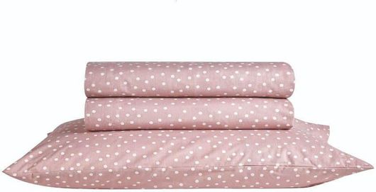 Σετ Μαξιλαροθήκες Oxford Kentia Versus Lollipop Polka 18-Salmon Pink 50x70+4