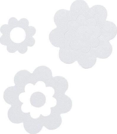 Αντιολισθητικά Πατάκια Μπάνιου (Σετ 7Τμχ) Sealskin Bathflower White