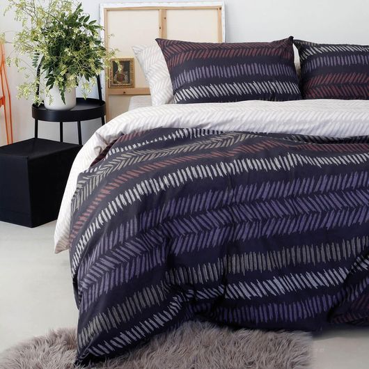 Σετ Μαξιλαροθήκες Melinen Ultra Ελευθερία Blue/Black Μαξιλαροθηκες Κατωσεντονο 50x70