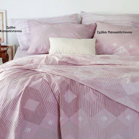 Σετ Μαξιλαροθήκες Melinen Ultra Monsieur Lilac Μαξιλαροθηκες Κατωσεντονο 50x70