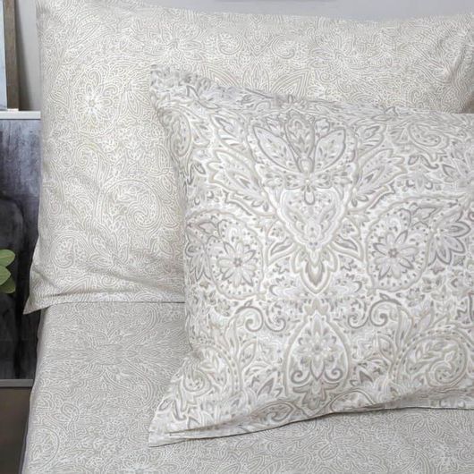 Σετ Μαξιλαροθήκες Melinen Ultra Lorca Beige Μαξιλαροθηκες Πανωσεντονο 50x70