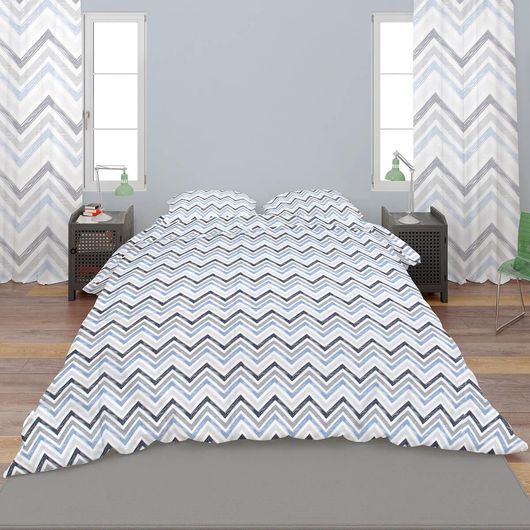 Σεντόνια Υπέρδιπλα Σετ 220x240 Dimcol Zic Zac 140 220x240