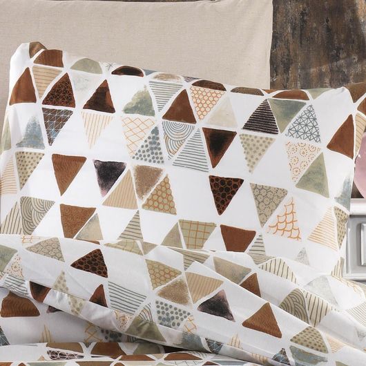 Μαξιλαροθήκη Dimcol Ναυσικά Brown-Beige 345 50x70