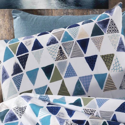 Μαξιλαροθήκη Dimcol Ναυσικά Sky-Navy Blue 346 50x70