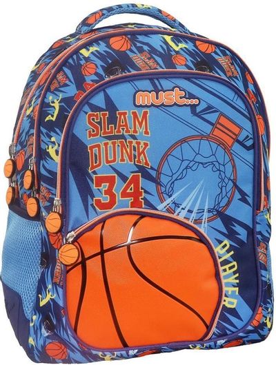 Σχολική Τσάντα Δημοτικού Πλάτης Must Slam Dunk Μπλε