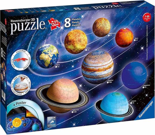 Ηλιακό Σύστημα Puzzle 3D 522 Κομμάτια