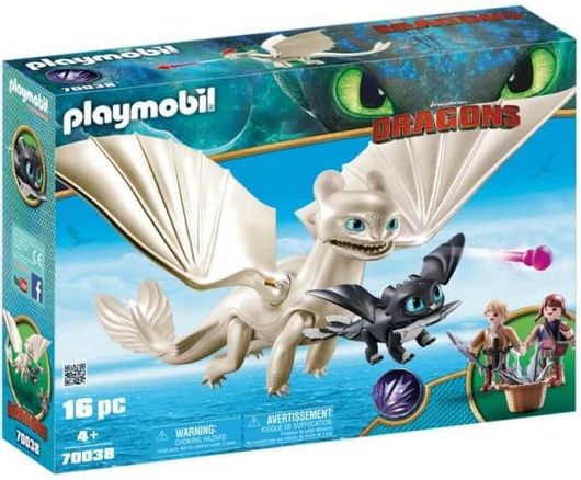 Playmobil Dragons Η Λευκή Οργή κι ένας Δρακούλης με τα Παιδιά