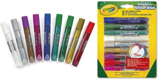 Glitter Κόλλες Crayola Washable 9τμχ 