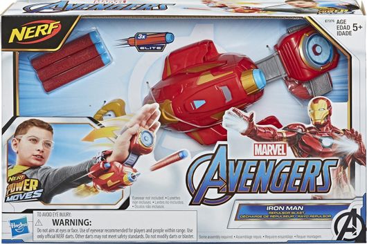Nerf Hasbro Avengers Power Moves Marvel Iron Man Repulsor Blast Gauntle E7376Eu