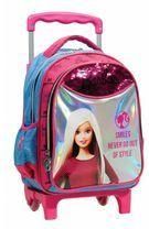 Σχολική Τσάντα Νηπίου Gim Barbie Denim Τρόλεϊ 25x15x30cm Ροζ