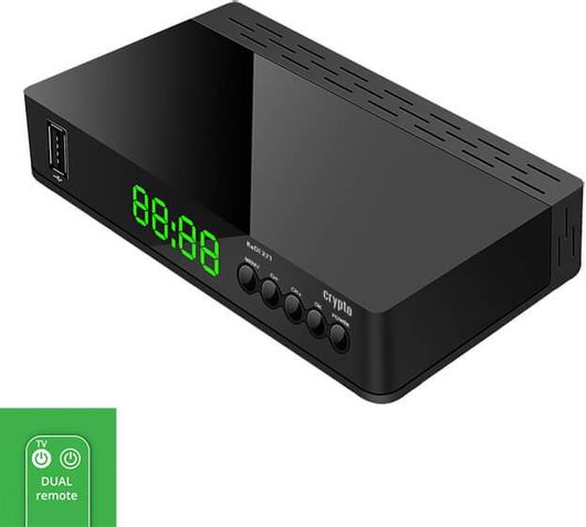 Αποκωδικοποιητής MPEG4 Crypto ReDi 271 Smart TV Remote Control Full HD 1080p με Λειτουργία PVR Εγγραφή USB Σύνδεσεις SCART HDMI USB