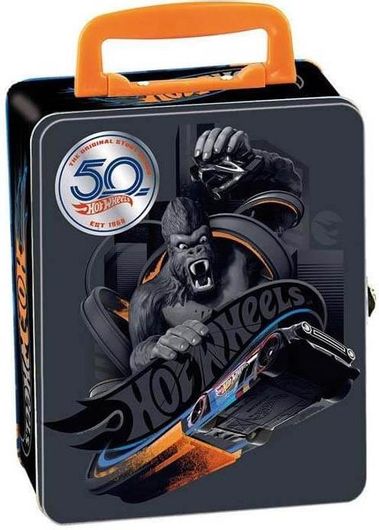 Hot Wheels Μεταλλική Θήκη Βαλιτσάκι 50 Αυτοκινήτων Σε Μαύρο Χρώμα, 37.5X26X8.5Cm - Hot Wheels