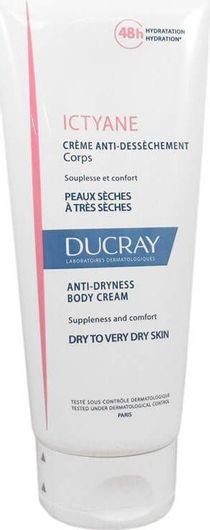 Ducray Ictyane Dry Skin Emollient Moisturising Cream Face & Body 200ml