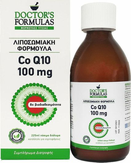 Doctor's Formulas Λιποσωμιακή Φόρμουλα CoQ10 100mg Ειδικό Συμπλήρωμα Διατροφής 225ml