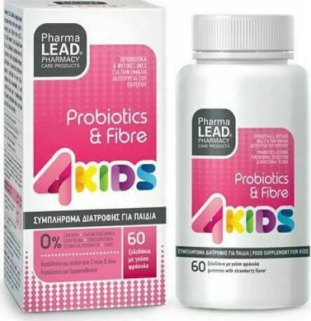 Pharmalead 4 Kids με Προβιοτικά και Πρεβιοτικά για Παιδιά 60 ζελεδάκια Φράουλα