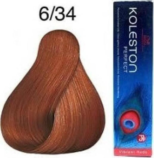 Wella Koleston Perfect Me+ Vibrant Reds Βαφή Μαλλιών 6/34 Καστανό Σκούρο Χρυσό Κόκκινο 60ml