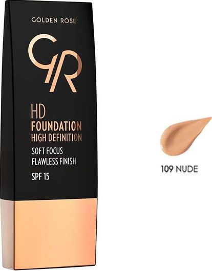 Foundation Golden Rose HD Flawless Finish Liquid 109 Nude