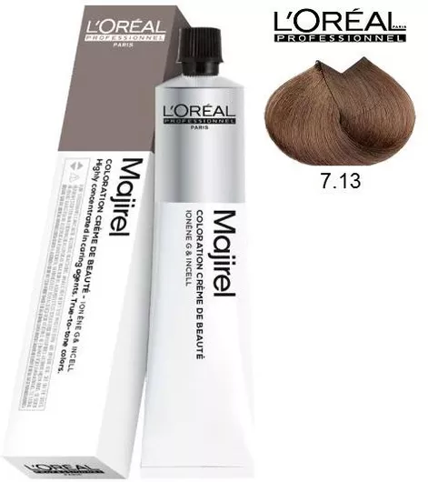 L'Oréal Professionnel Majirel Βαφή Μαλλιών 7.13 Ξανθό Σαντρέ Ντορέ 50ml