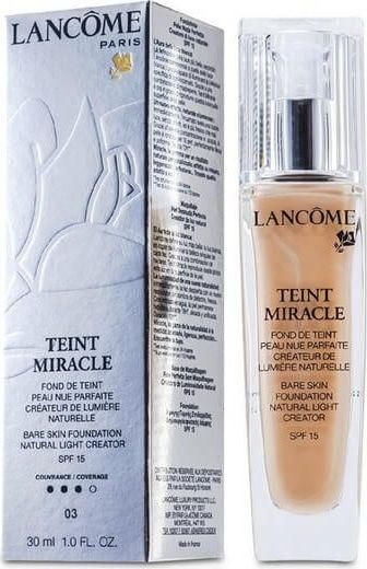 Lancome Teint Miracle Liquid Make Up SPF15 03 Beige Diaphane 30ml