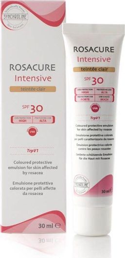Γαλάκτωμα Προσώπου Synchroline Rosacure Intensive Clair Ενυδατικό Ημέρας με Χρώμα και SPF30 για Ευαίσθητες Επιδερμίδες κατά των Ατελειών & της Ακμής 30ml 