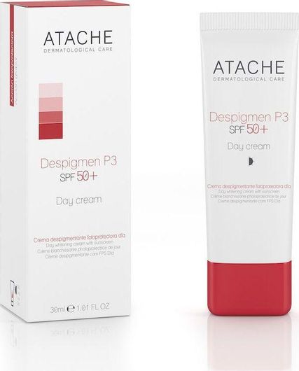 Κρέμα Προσώπου Atache Despigmen P3 Ημέρας με SPF50 για Πανάδες & Λεύκανση με Βιταμίνη C 30ml