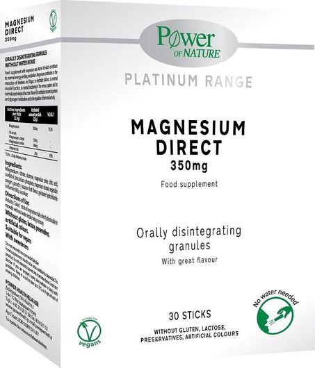 Power Of Nature Platinum Range Magnesium Direct 350mg 30 Φακελίσκοι