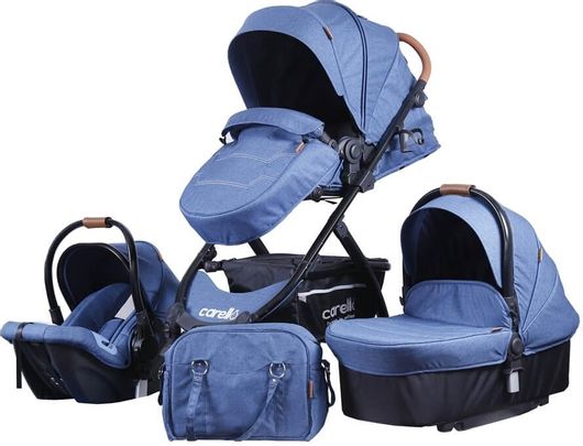 Carello Πολυκαρότσι Μ30 Travel System 3 in 1 Jean Blue ΜΕ ΔΩΡΟ ΑΞΙΑΣ 59€