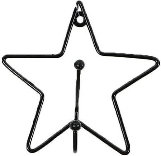 Minene Μεταλλικη Κρεμαστρα Τοιχου Black-Star -1831601120