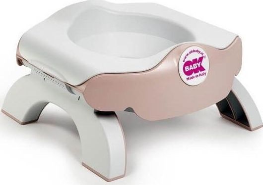 Φορητό Γιογιό και Εκπαιδευτικό Κάθισμα Τουαλέτας Roady 2in1 Pink Ok Baby 39050035 -54 ΔΩΡΟ  Επαναχρησιμοποιούμενο κάλυμμα