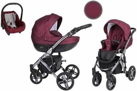 KUNERT παιδικό καρότσι- σύστημα μεταφοράς 3 ΣΕ 1 Mila Premium Silver Bordo