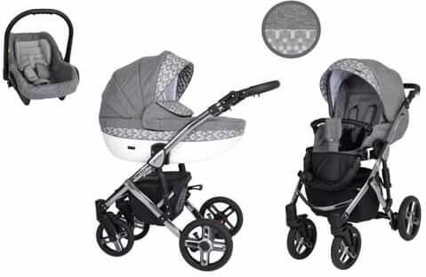 KUNERT παιδικό καρότσι- σύστημα μεταφοράς 3 ΣΕ 1 Mila Premium Silver Grey