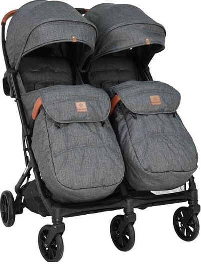 Καρότσι Διδύμων Bebe Stars Gem 7900-186 Γκρι