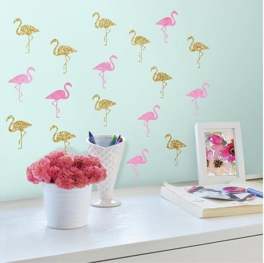 RoomMates Αυτοκόλλητα τοίχου  "Flamingos"  RΜΚ3507
