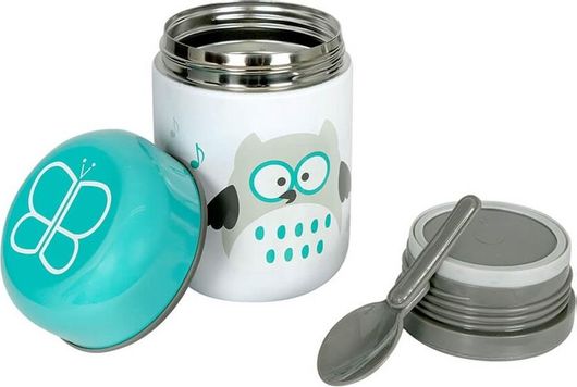 Βρεφικό Σετ Θερμός Φαγητού Ανοξείδωτο Bbluv Aqua 300 ml Μπλε