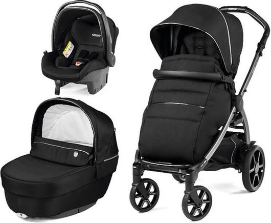 Πολυκαρότσι Peg Perego New Book Modular SL 3 in 1 Black Shine & Βάση Πορτ-Μπεμπέ