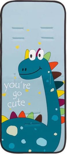 Στρώμα Καροτσιού Interbaby Dino Gris Universal Μπλε