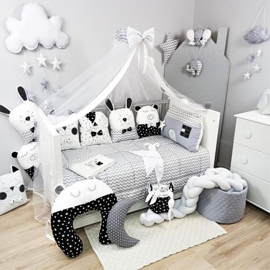 Πάντα Κούνιας Baby Star 5τμχ 40x200cm Sugar Family Ασπρόμαυρο