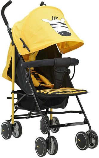 Καρότσι Μπαστούνι Bebe Stars Buggy Tropical Κατάλληλο από 6 Μηνών Κίτρινο