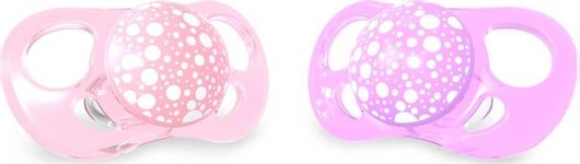 Πιπίλα Twistshake Σιλικόνης 6+ Μηνών 2τμχ Pastel Pink Purple