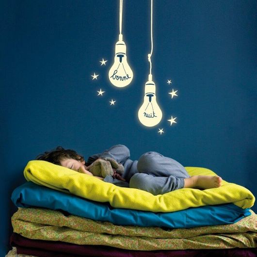 Mimi'lou Αυτοκόλλητα τοίχου φωσφοριζέ "Bonne Nuit"