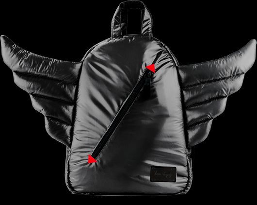 Παιδικό backpack 7AM MINI Wings black