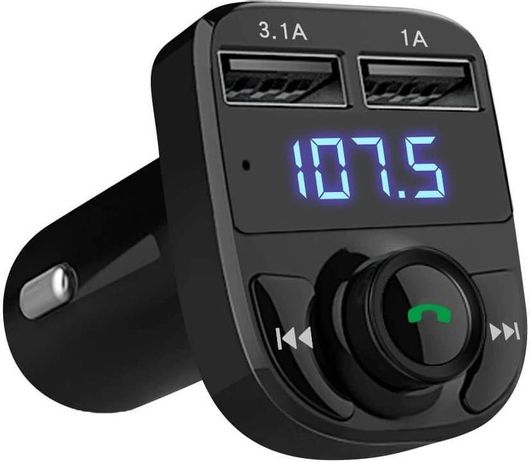 Fm Transmitter C04G0040247 Bluetooth Handsfree με Διπλή Θύρα Φόρτισης Μαύρο