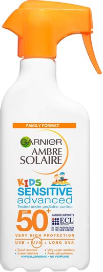 Παιδικό Αντηλιακό Garnier Ambre Solaire Sensitive Advanced Κρέμα Spf50+ Οικογενειακό Μέγεθος 300ml