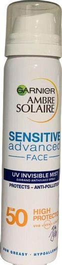 Αντηλιακό Προσώπου Garnier Ambre Solaire Sensitive Advanced SPF50 Spray 75ml