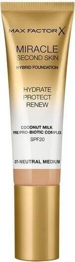 Fundation Max Factor Miracle Second Skin SPF20 07 Neutral Medium30ml