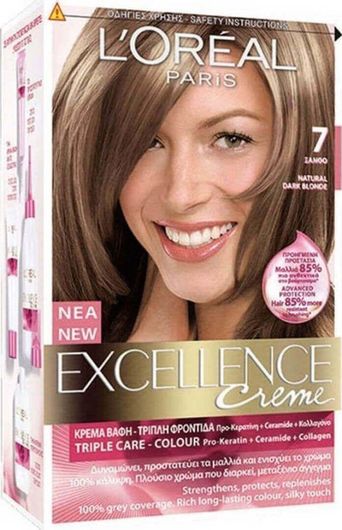 L'Oreal Paris Excellence Creme Βαφή Μαλλιών 7 ΞΑΝΘΟ 48ml
