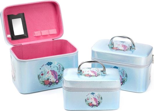 Σετ Νεσεσέρ Ταξιδίου Ro Ro Accessories Ιριδίζον Γαλάζιο 3 Τεμάχια