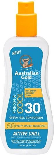 Αντηλιακό Gel Σώματος Australian Gold Fresh & Cool Αδιάβροχο SPF30 σε Spray 237ml