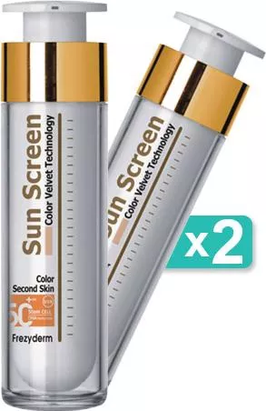 Αντηλιακή Κρέμα Προσώπου Frezyderm Color Velvet SPF50+ 50ml 2τμχ